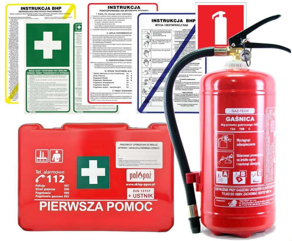 Stredná sada pre firmy Lekárnička Hasiaci prístroj 4kg Značky